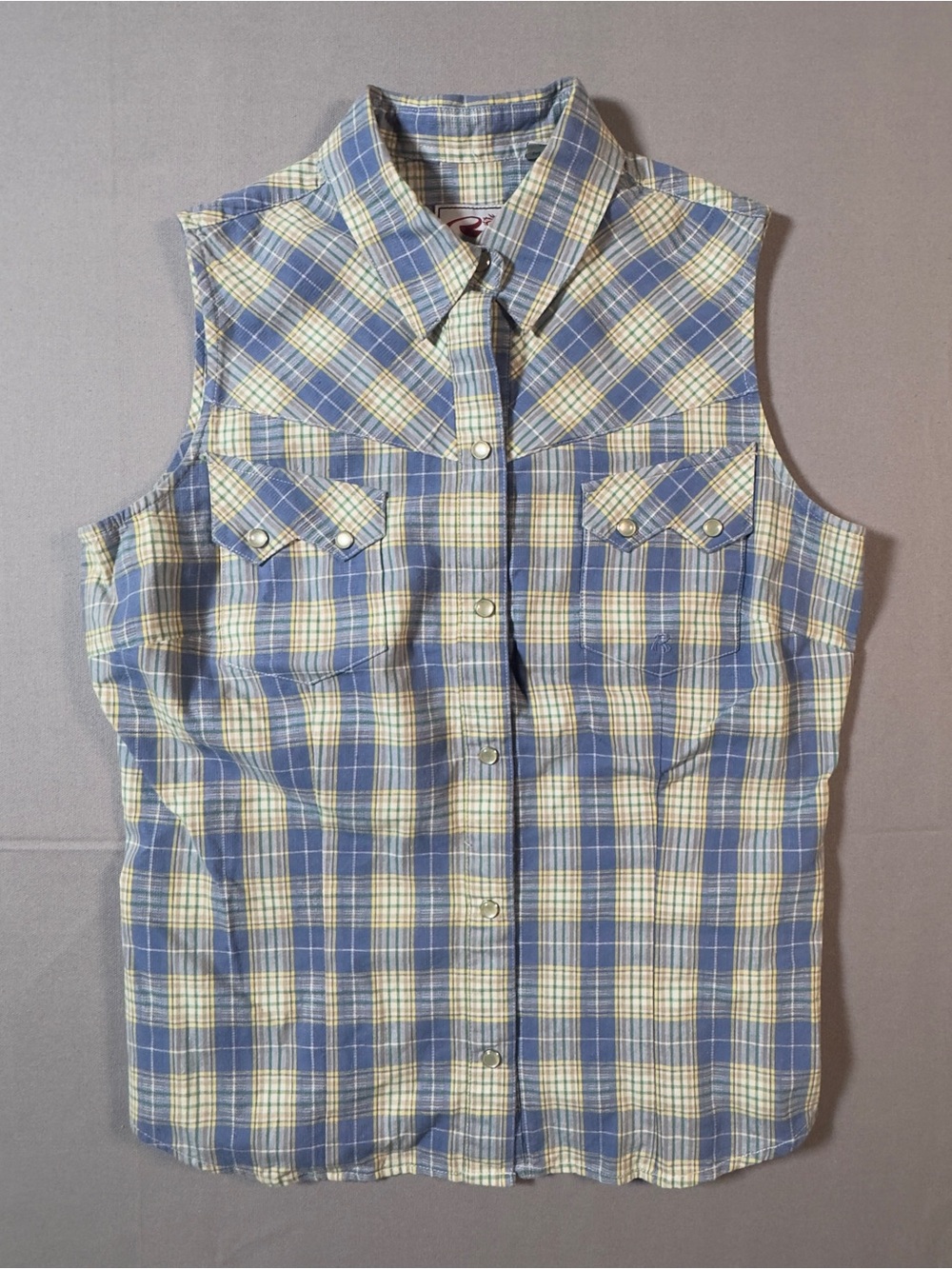 Roper Blue, Yellow & Green Plaid Western Shirt